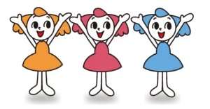 両手をあげている女の子（背景透過）